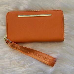 Steve Madden Vibrant Orange Wristlet